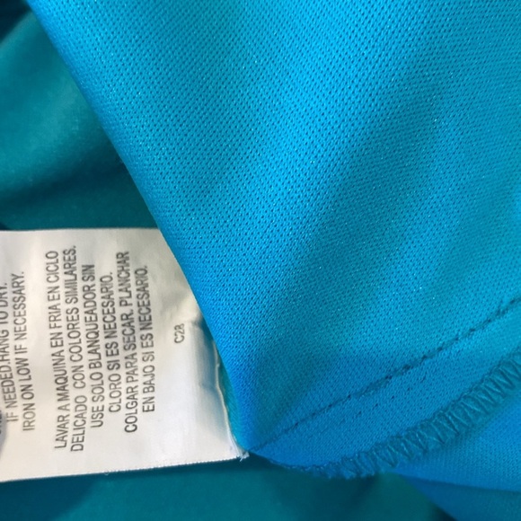 As U Wish Teal Lace Mini Dress Bohemian Coastal Size Large - Picture 5 of 6